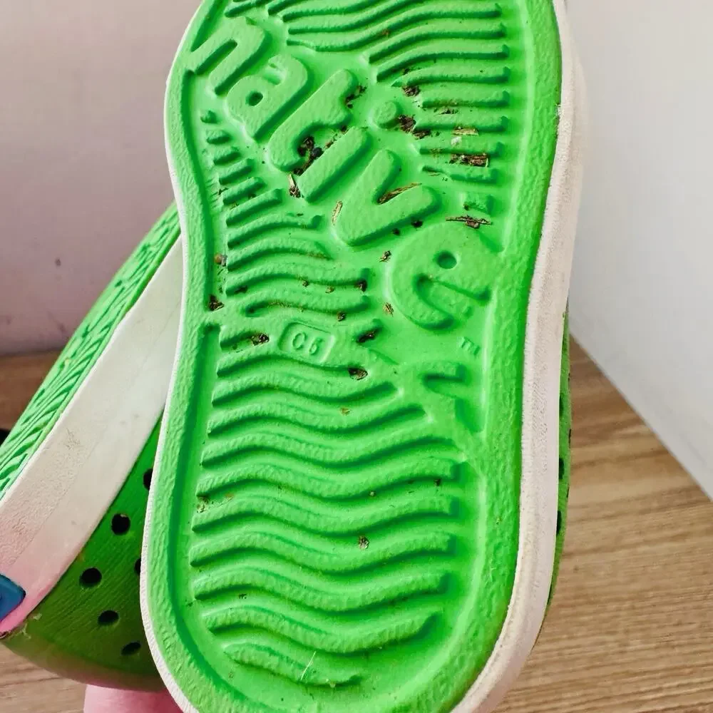 Native Green Slip On Perforated Shoes Child’s Size 5